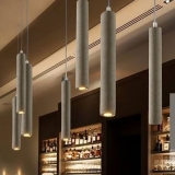 Modern Pendant Lights Industrial Lamp Concrete Cement Cylinder Pipe Kitchen Lights