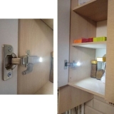 LED Cabinet Hinge Light Induction Cupboard Closet Wardrobe Night Lamp 1pc