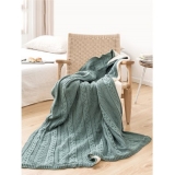 Cable Knit Fleece Blanket