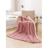 Cable Knit Fleece Blanket