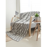 Geometric Jacquard Knitted Blanket