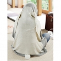 Pom Pom Rabbit Jacquard Knitted Blanket