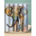 Elephant Printed Waterproof Bathroom Shower Curtain