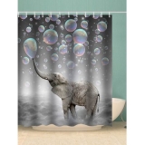 Elephant Bubble Pattern Shower Curtain