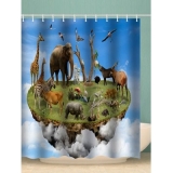 Animal Paradise Print Decorative Shower Curtain