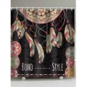 Boho Dreamcatcher Print Waterproof Bathroom Shower Curtain