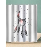 Moon Dreamcatcher Print Waterproof Bathroom Shower Curtain