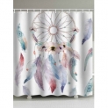 Flower Dream Catcher Print Waterproof Bathroom Shower Curtain