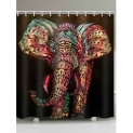 Elephant Print Design Shower Curtain