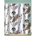 Feather Eye Pattern Waterproof Shower Curtain