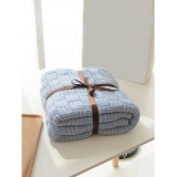 Solid Color Decoration Knitted Blanket