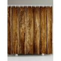 Vintage Wood Board Print Shower Curtain