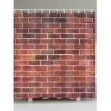 Brick Wall Print Waterproof Bathroom Shower Curtain