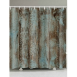 Wood Grain Print Waterproof Bathroom Shower Curtain