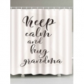 Letters Print Waterproof Bathroom Shower Curtain