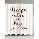 Letters Print Waterproof Bathroom Shower Curtain