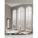 City Building Window Print Waterproof Bathroom Shower Curtain