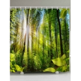 Sunshine Forest Printed Waterproof Bathroom Shower Curtain