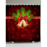 Christmas Snowflake Bell Waterproof Shower Curtain