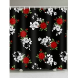 Vintage Flowers Printed Waterproof Bathroom Shower Curtain