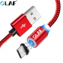 OLAF LED Type C Micro USB Fast Charge For Xiaomi iPhone Samsung Mobile Phone Magnetic Charger Cord